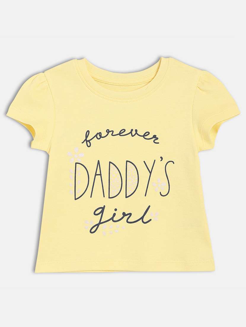 girls printed round neck tee