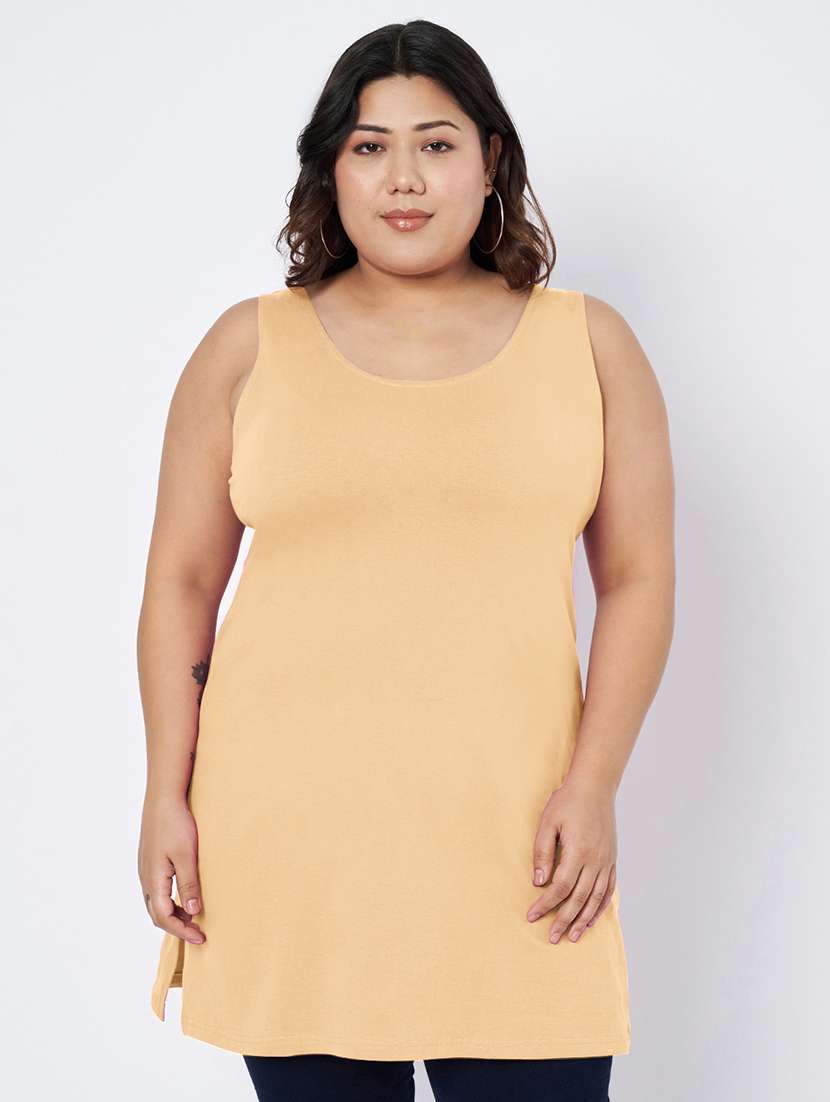 women plus size solid sleeveless camisole