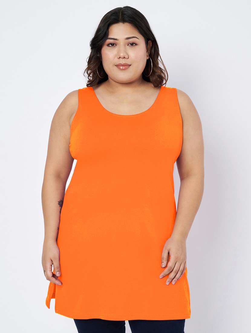 women plus size solid sleeveless camisole
