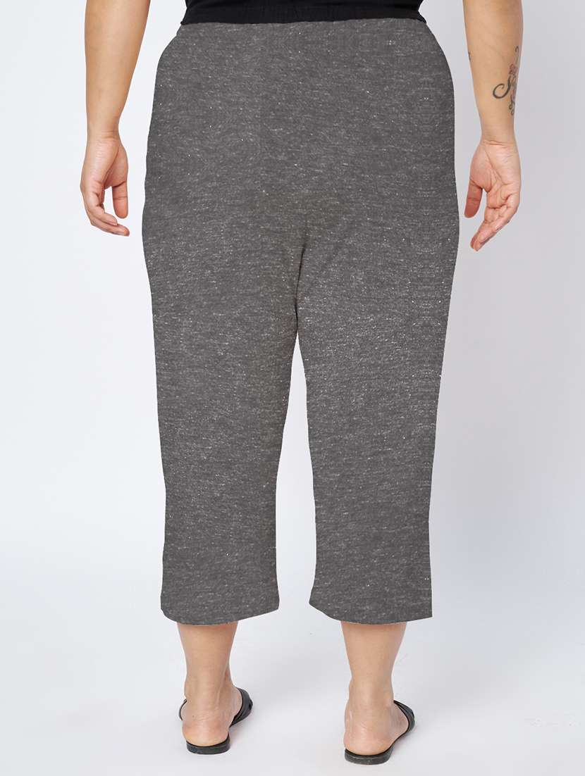 women plus size solid mid rise capri - 22109456 -  Standard Image - 3