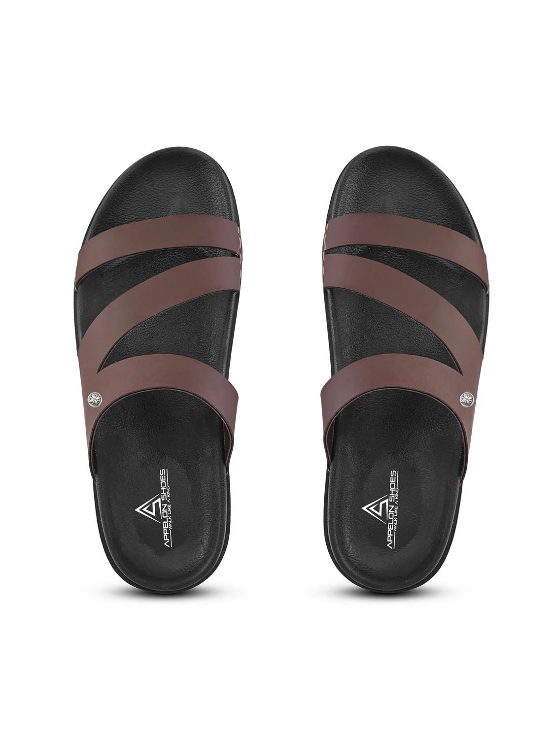 men brown slip on sandal - 22109471 -  Standard Image - 5