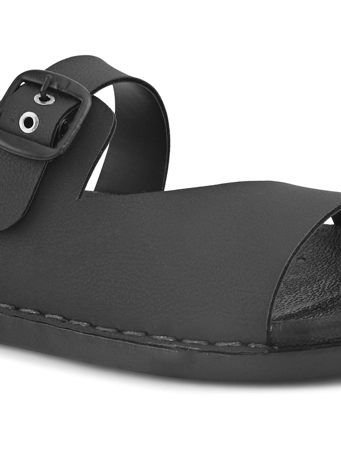 men black slip on sandal - 22109473 -  Standard Image - 5