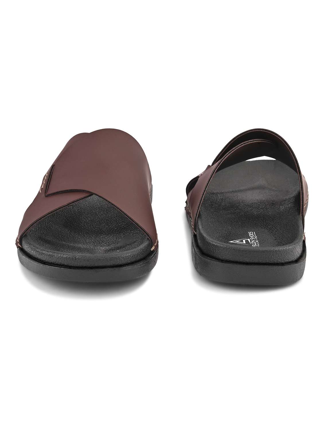 men brown slip on sandal - 22109476 -  Standard Image - 3