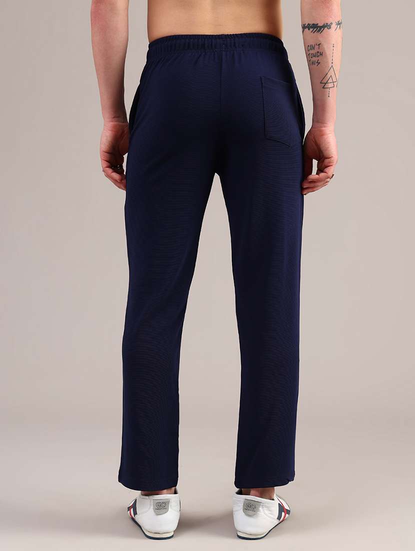 men solid mid rise  full length track pant - 22110358 -  Standard Image - 3