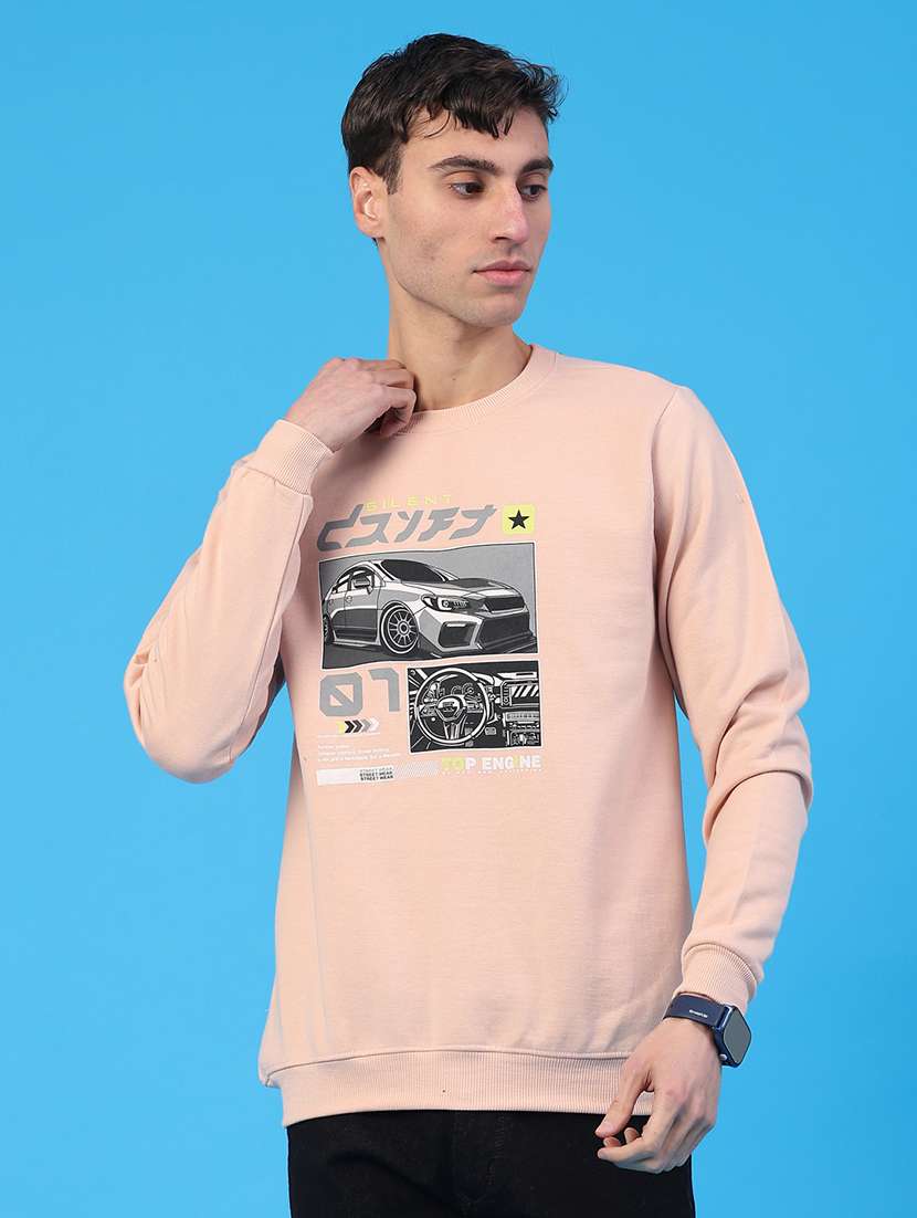 men printed long sleeve sweatshirt - 22110571 -  Standard Image - 3
