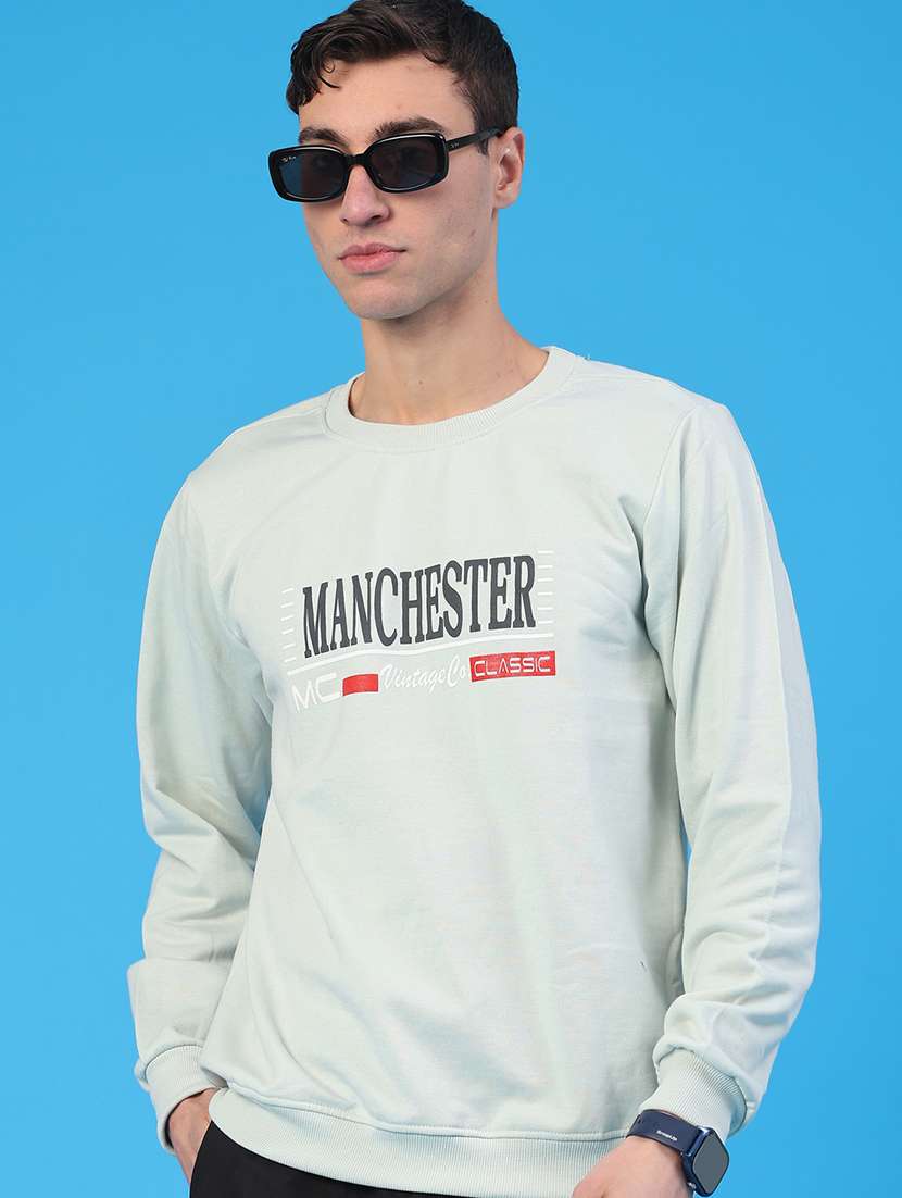 men printed long sleeve sweatshirt