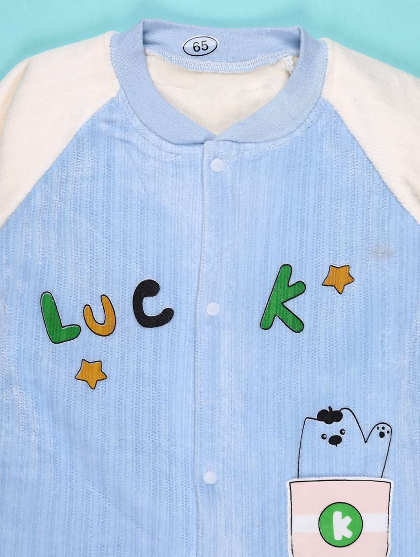 kids color blocked long sleeve romper - 22110642 -  Standard Image - 3