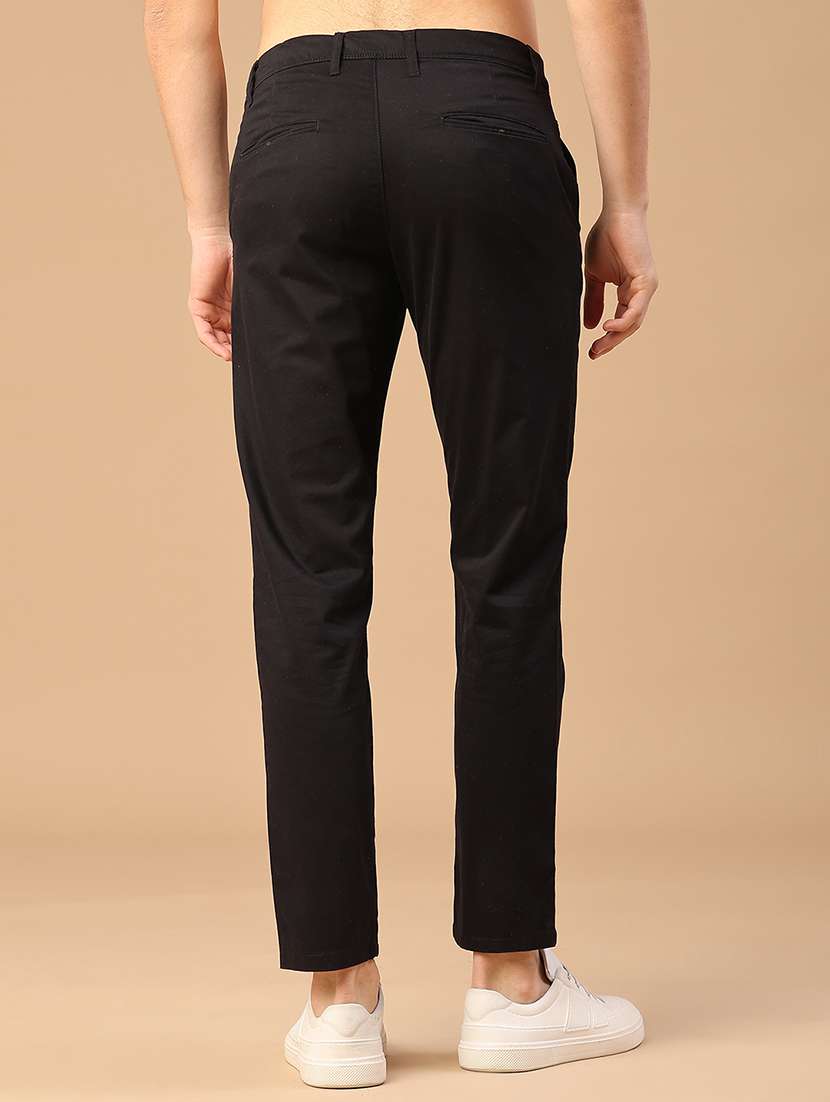 men solid mid rise casual chino - 22110702 -  Standard Image - 3