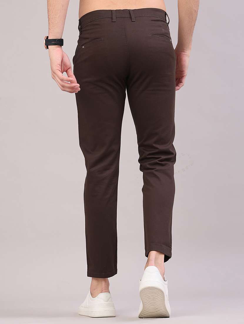 men solid mid rise casual chino - 22110703 -  Standard Image - 3