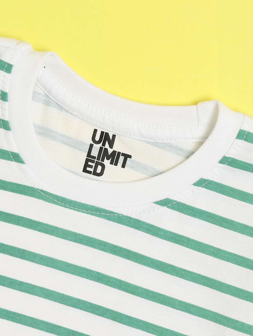 boys striped round neck t-shirt & dungaree set  - 22110751 -  Standard Image - 5