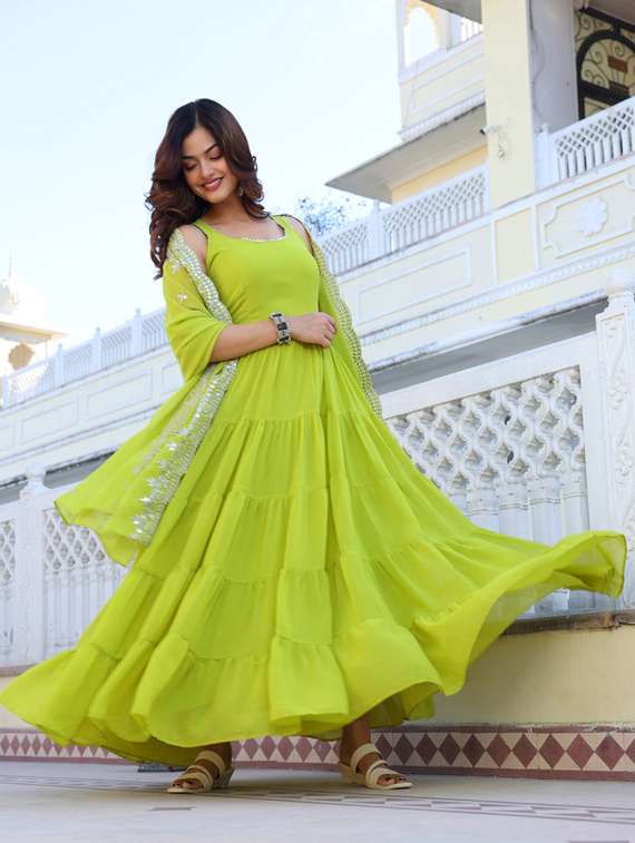 women solid sleeveless kurta dupatta set - 22112076 -  Standard Image - 5