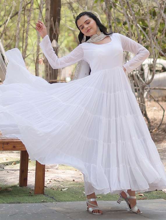 women solid long sleeve kurta dupatta set - 22112082 -  Standard Image - 3