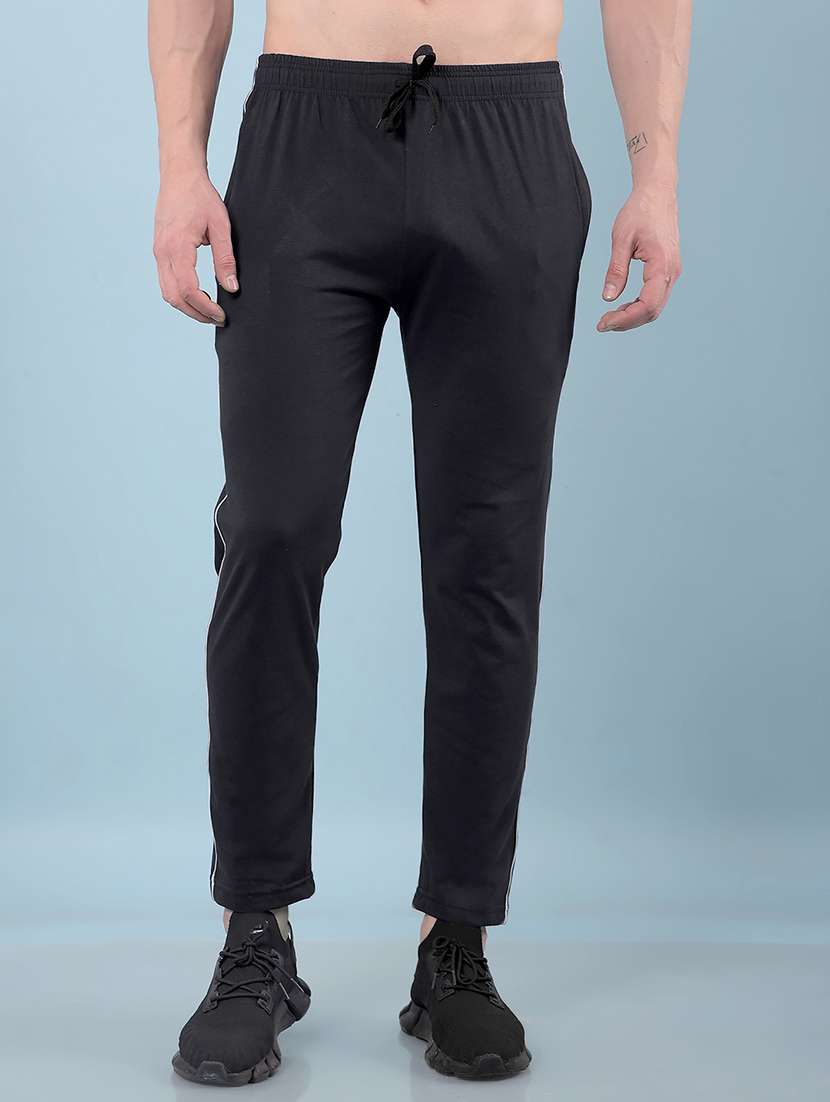 men side striped mid rise ankle length track pant