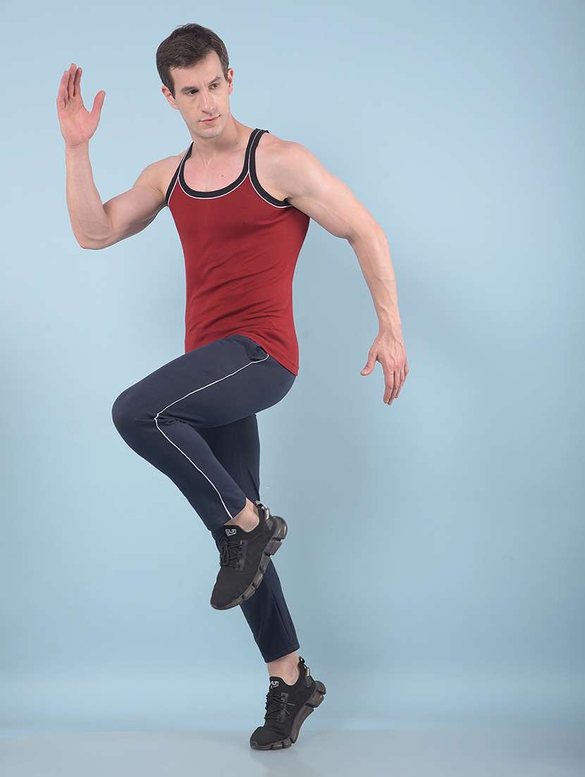 men side striped mid rise ankle length track pant - 22112133 -  Standard Image - 3