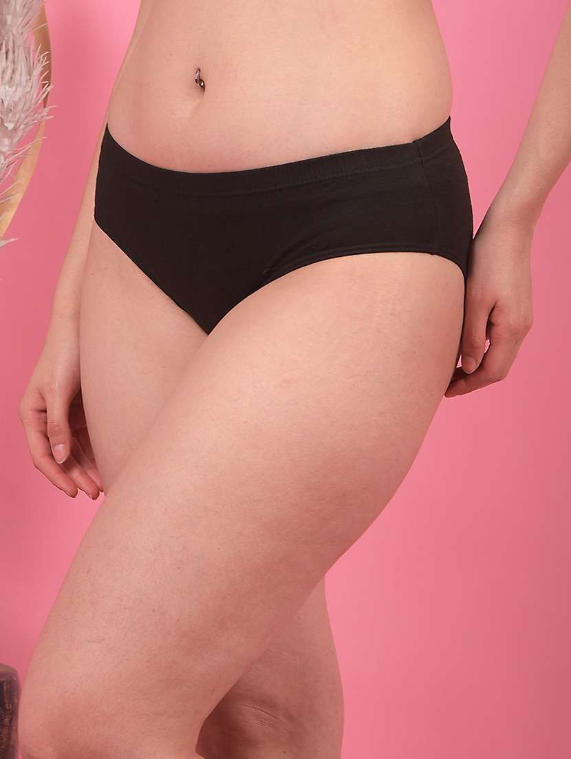 women pack of 2 solid hipster panty - 22112137 -  Standard Image - 3