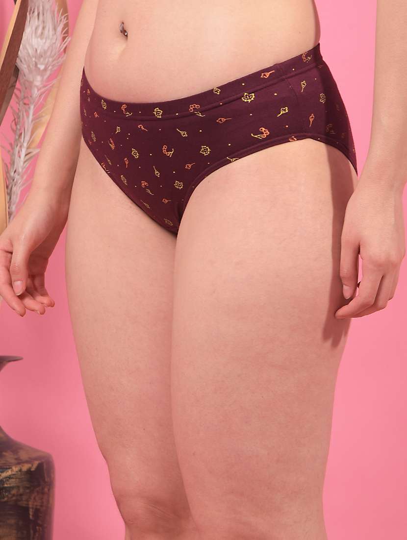 women pack of 10 solid hipster panty - 22112146 -  Standard Image - 3