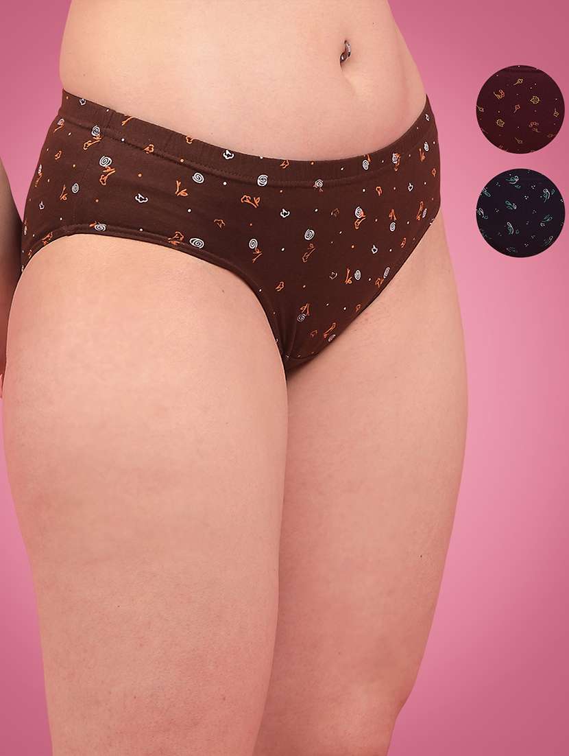women pack of 3 printed hipster panty