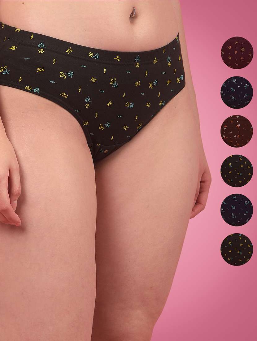 women pack of 7 printed hipster panty