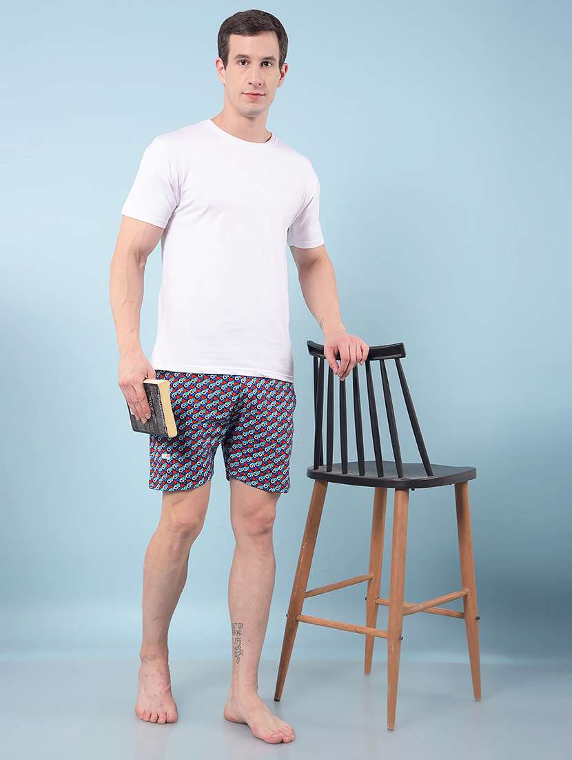 men printed mid rise regular fit bermuda shorts - 22112159 - Standard Image - 3