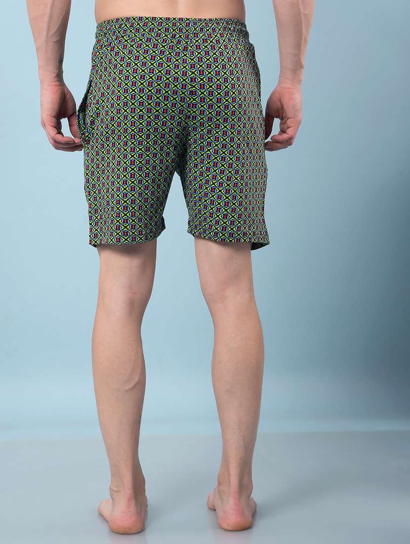 men pack of 2 printed mid rise regular fit bermuda shorts - 22112161 - Standard Image - 3