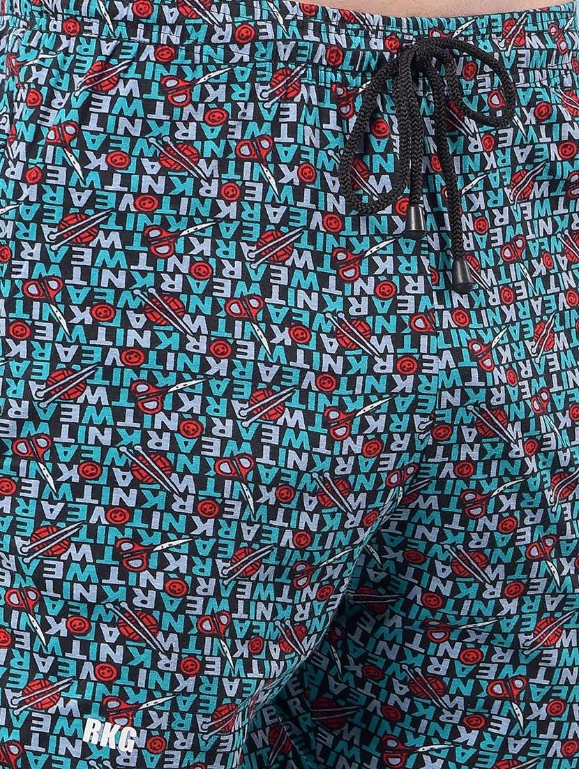 men pack of 2 printed mid rise regular fit bermuda shorts - 22112161 - Standard Image - 5
