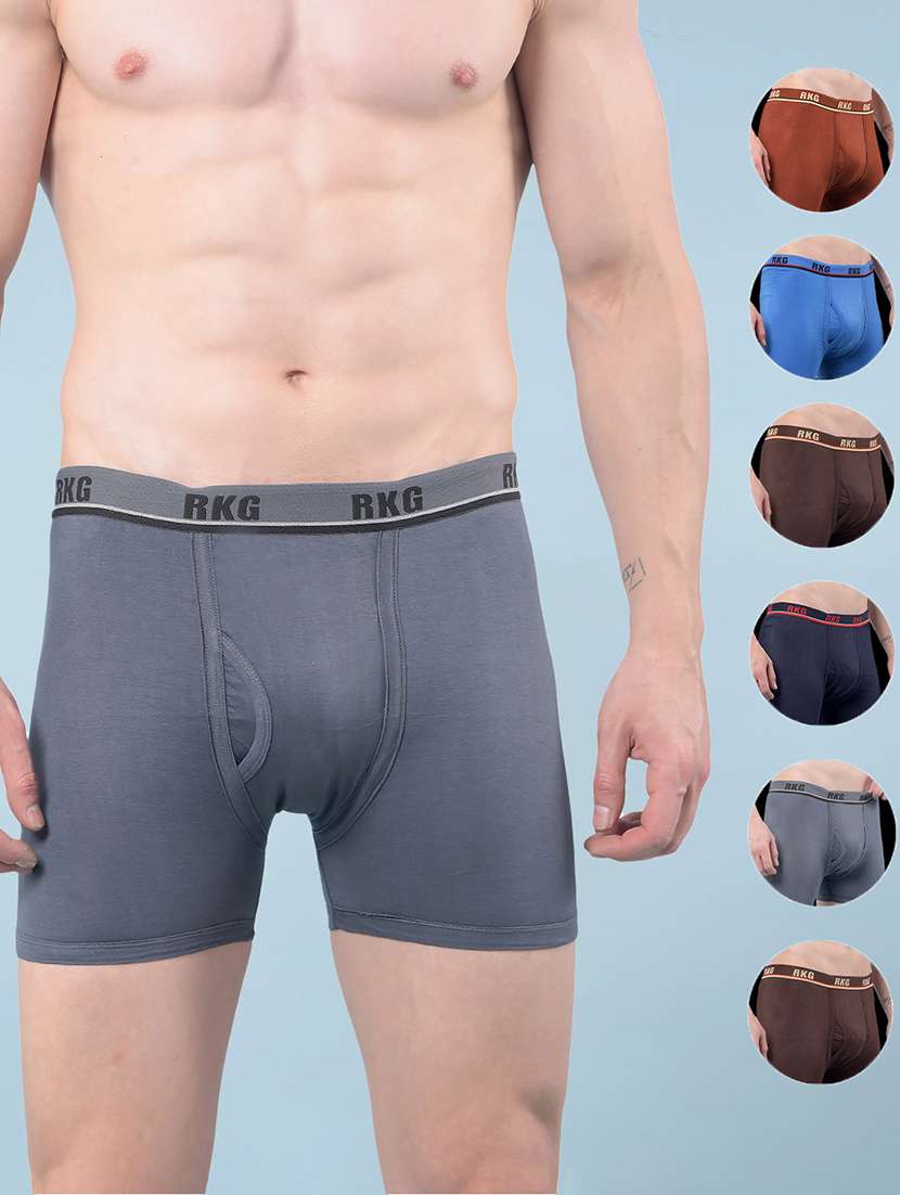 men pack of 7 solid low rise trunk