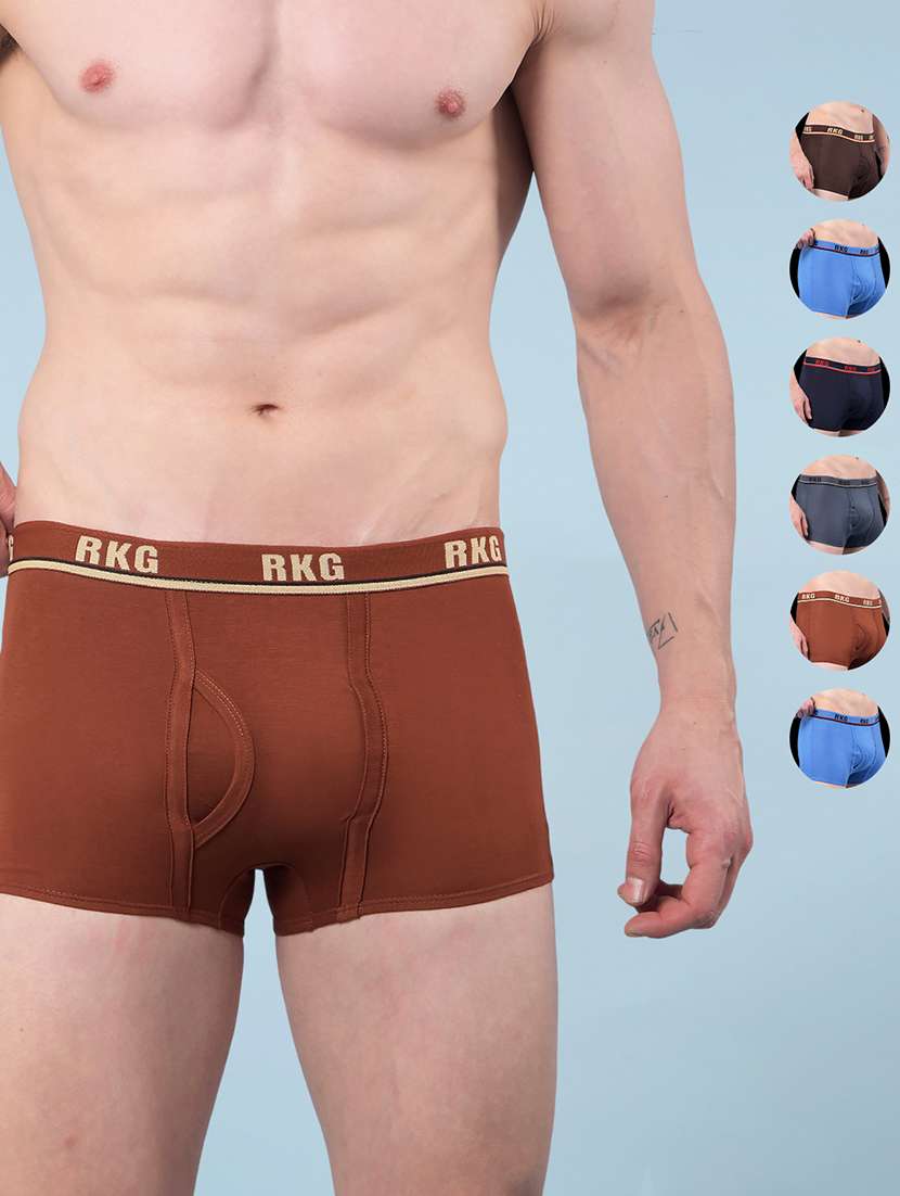 men pack of 7 solid low rise trunk