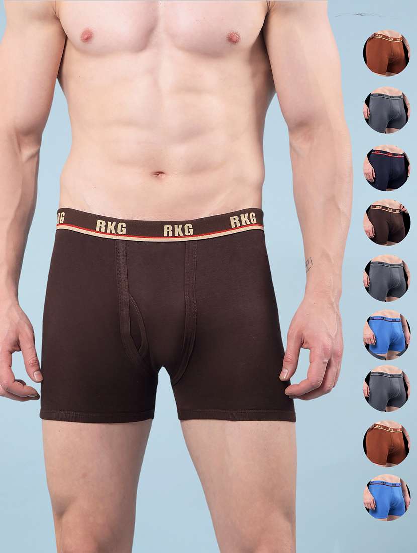 men pack of 10 solid low rise trunk - 22112183 -  Zoom Image - 0