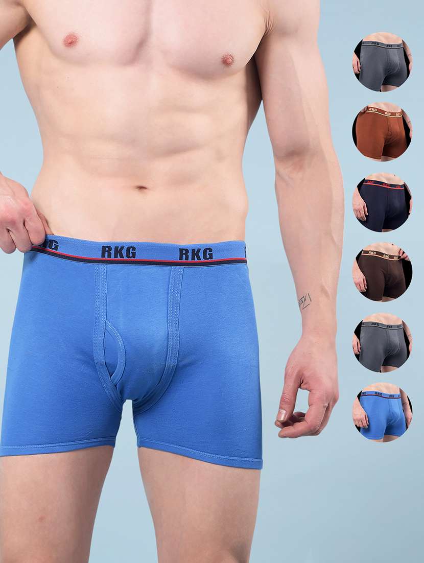 men pack of 7 solid low rise trunk