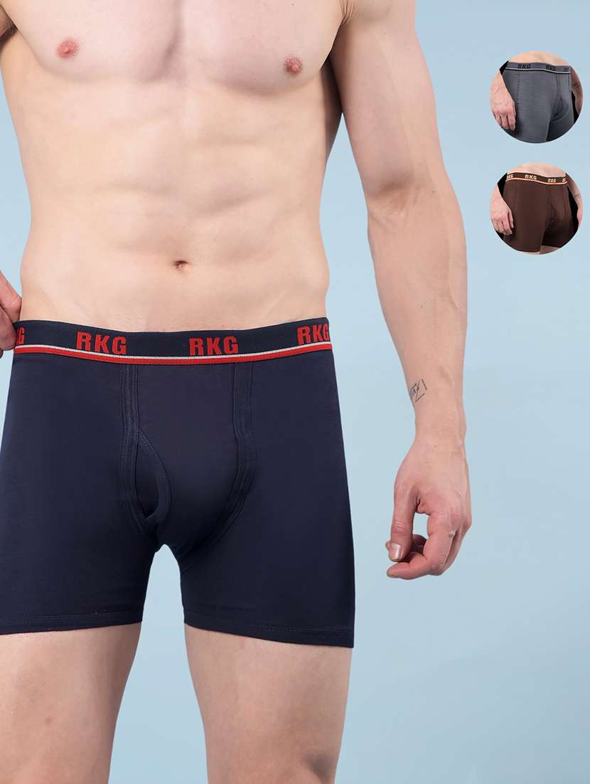 men pack of 3 solid low rise trunk