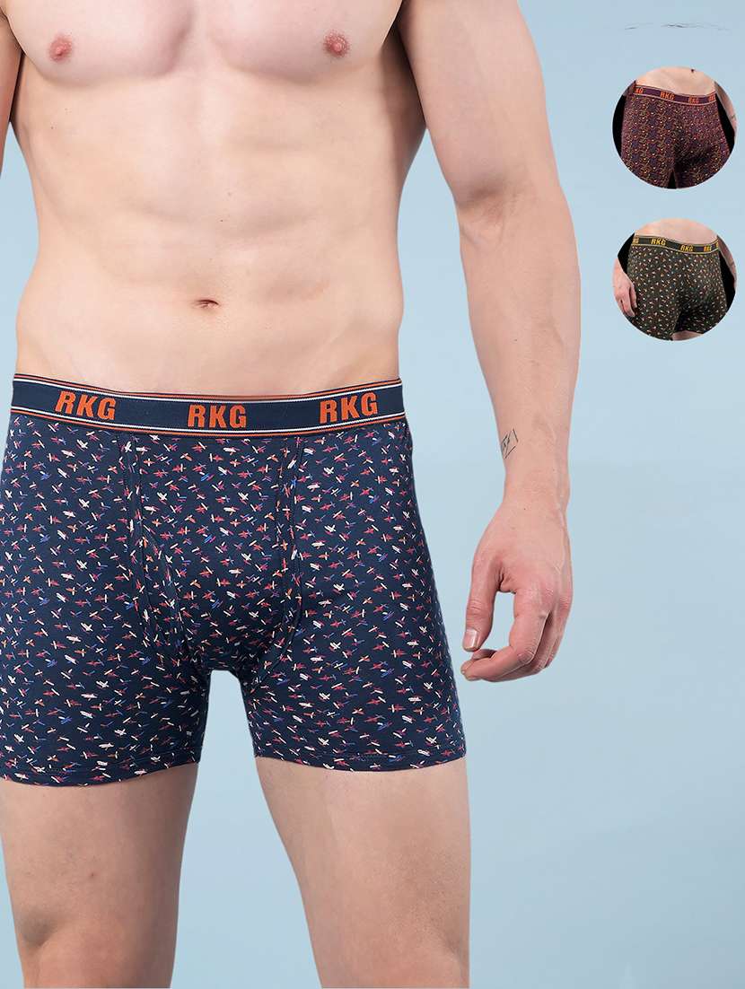 men pack of 3 printed low rise trunk