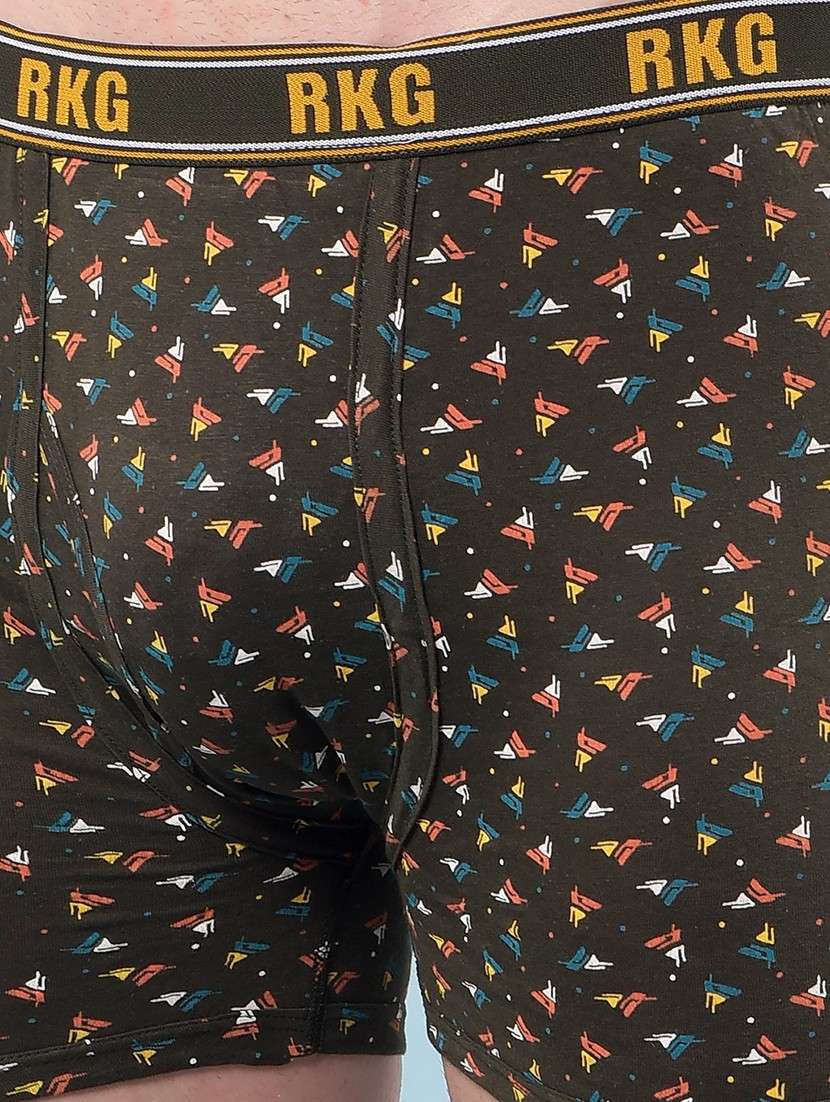 men pack of 5 printed low rise trunk - 22112200 -  Standard Image - 5