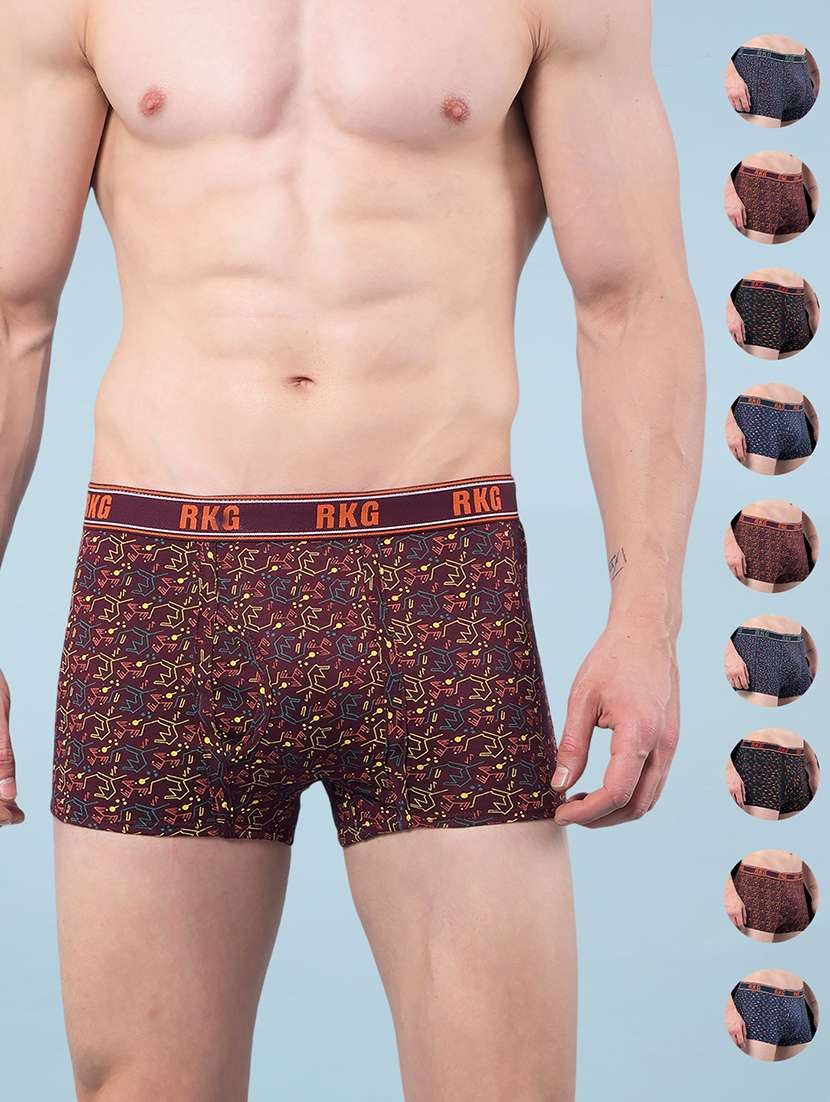 men pack of 10 printed low rise trunk - 22112201 -  Zoom Image - 0