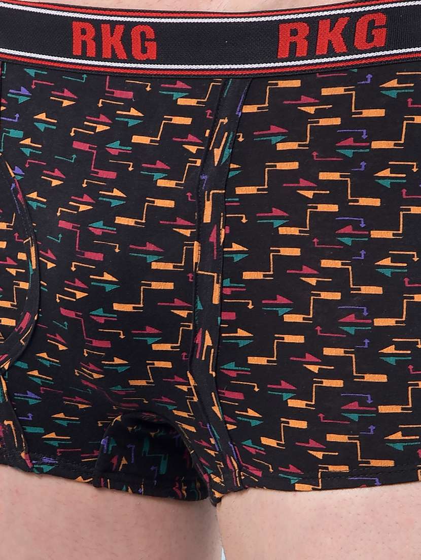men pack of 10 printed low rise trunk - 22112201 - Standard Image - 5
