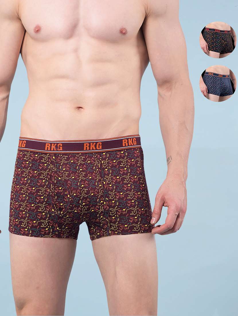 men pack of 3 printed low rise trunk