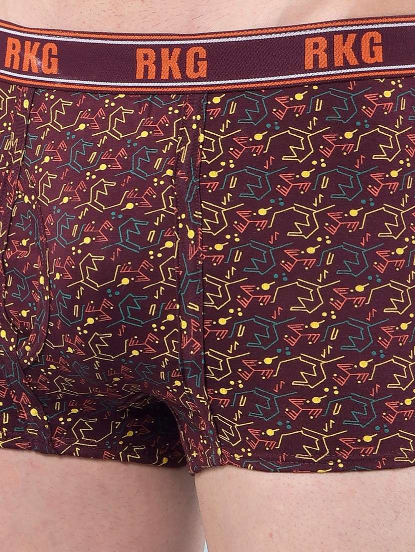 men pack of 3 printed low rise trunk - 22112204 -  Standard Image - 5