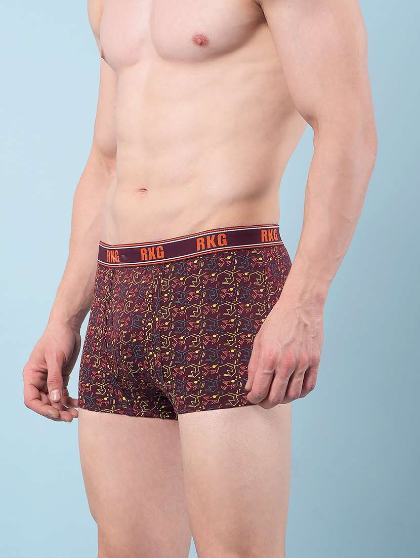 men pack of 3 printed low rise trunk - 22112206 -  Standard Image - 3