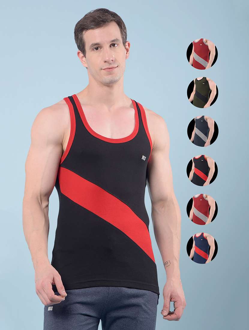 men pack of 7 scoop neck vest