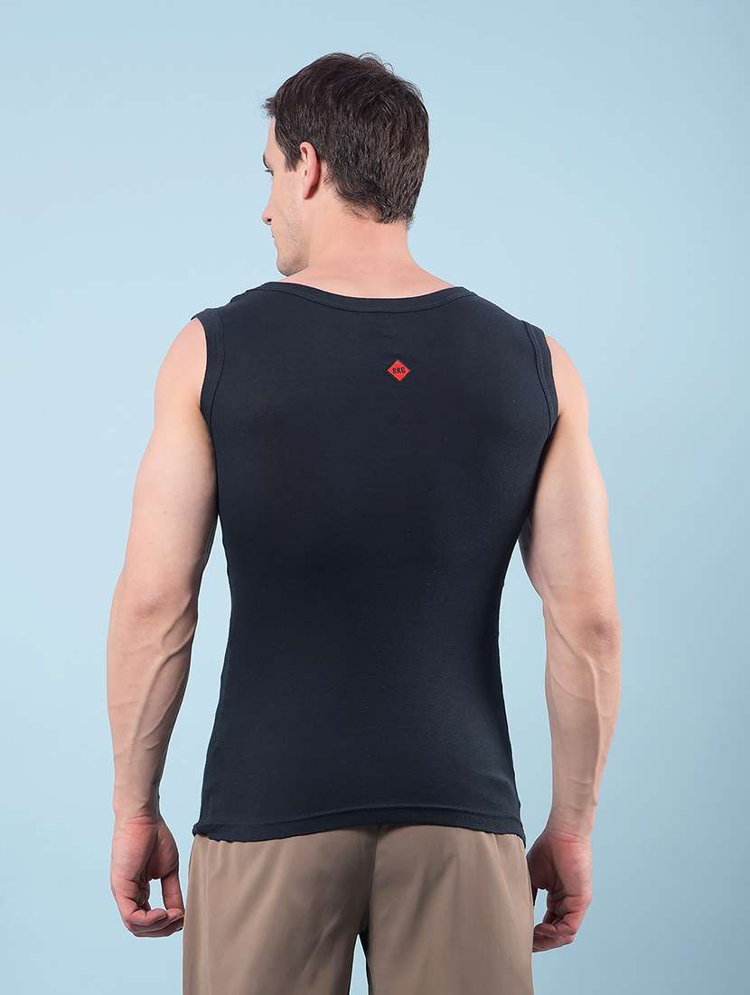 men pack of 10 round neck vest - 22112220 -  Standard Image - 3