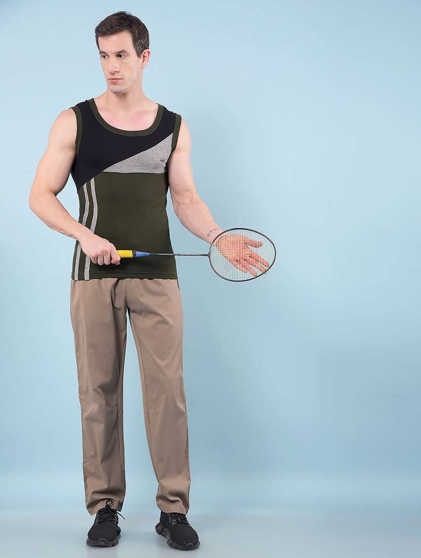 men pack of 2 round neck vest - 22112223 -  Standard Image - 3