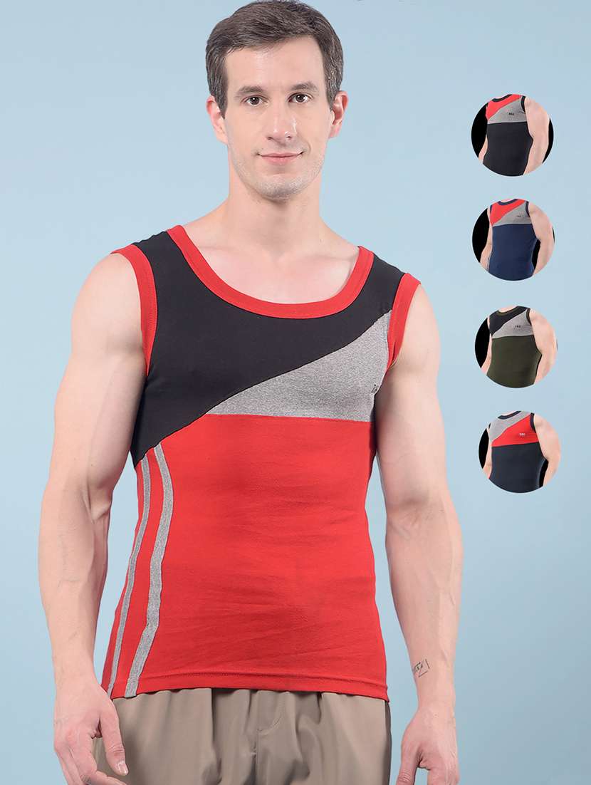 men pack of 5 round neck vest