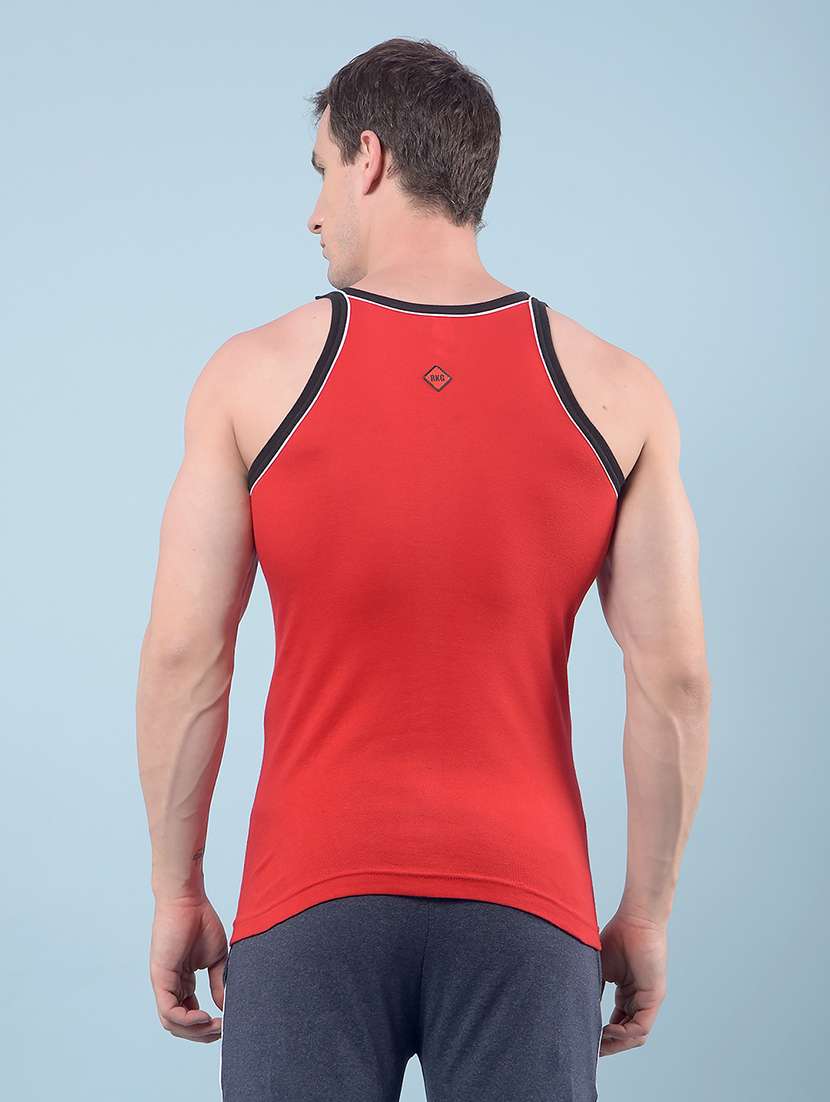 men pack of 10 solid sleeveless vest - 22112240 -  Standard Image - 3