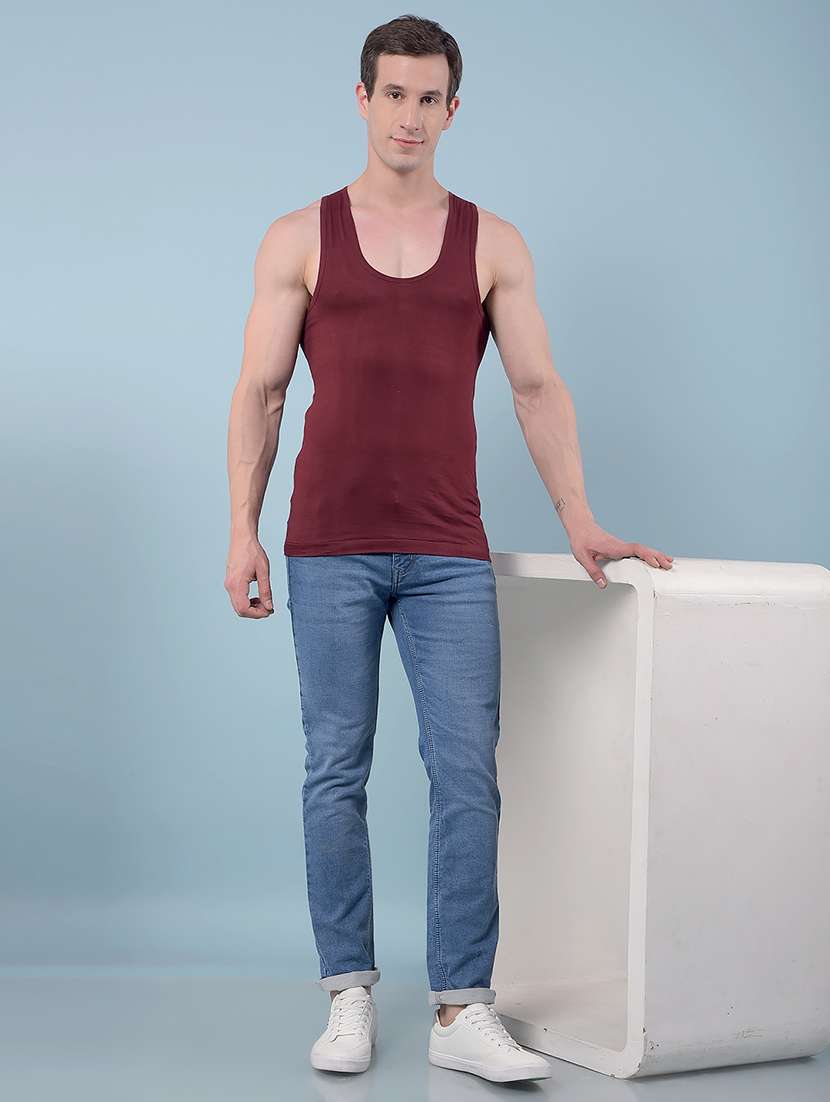 men pack of 2 solid sleeveless vest - 22112254 -  Standard Image - 5