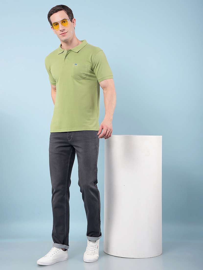 men solid short sleeve regular fit polo t-shirt - 22112280 - Standard Image - 3