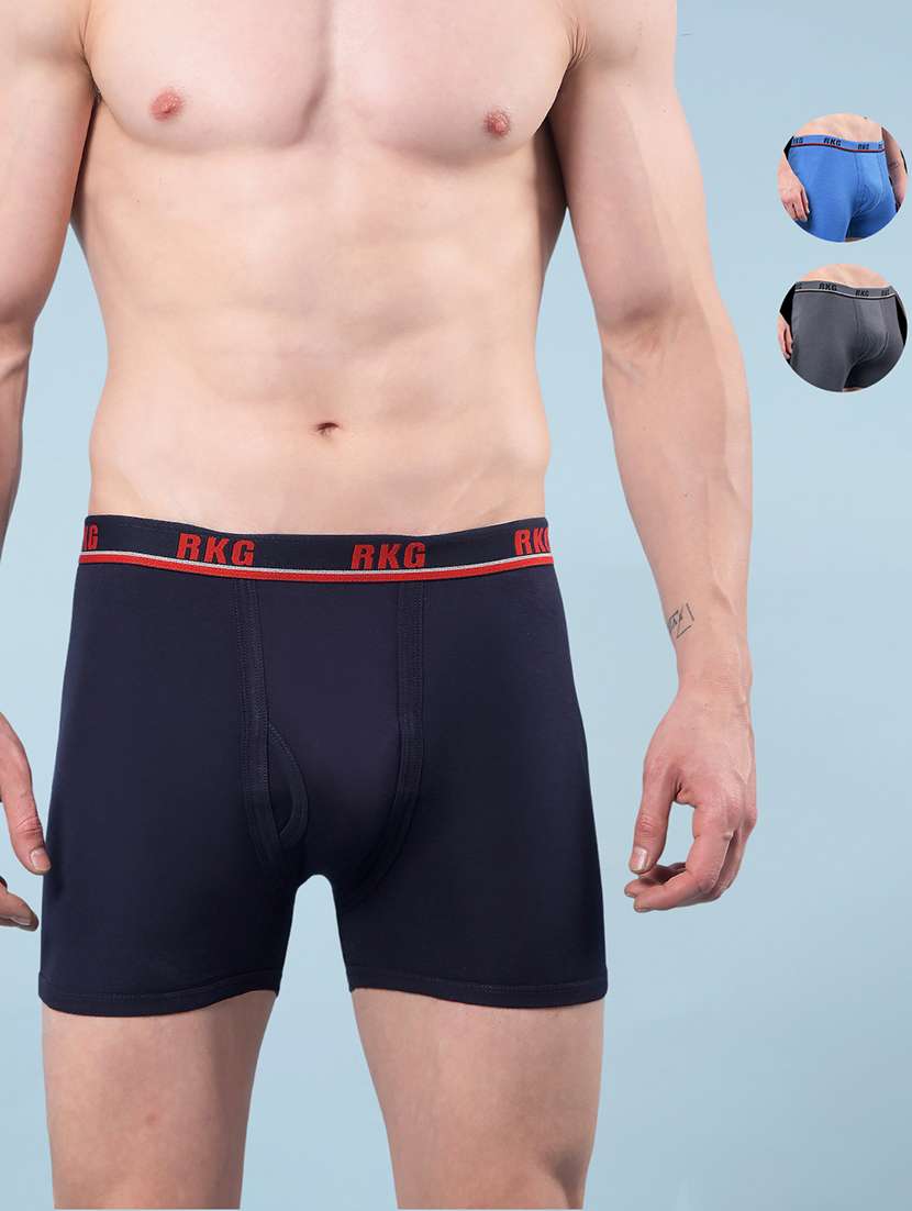men pack of 3 solid low rise trunk - 22112287 -  Zoom Image - 0