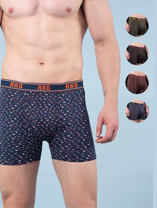 men pack of 5 printed low rise trunk - 22112292 -  Standard Image - 0