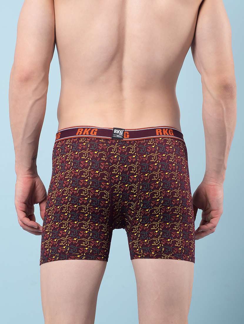 men pack of 5 printed low rise trunk - 22112292 - Standard Image - 3