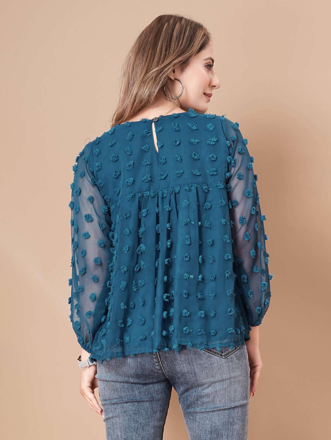 women self designed long sleeve top - 22112347 -  Standard Image - 3