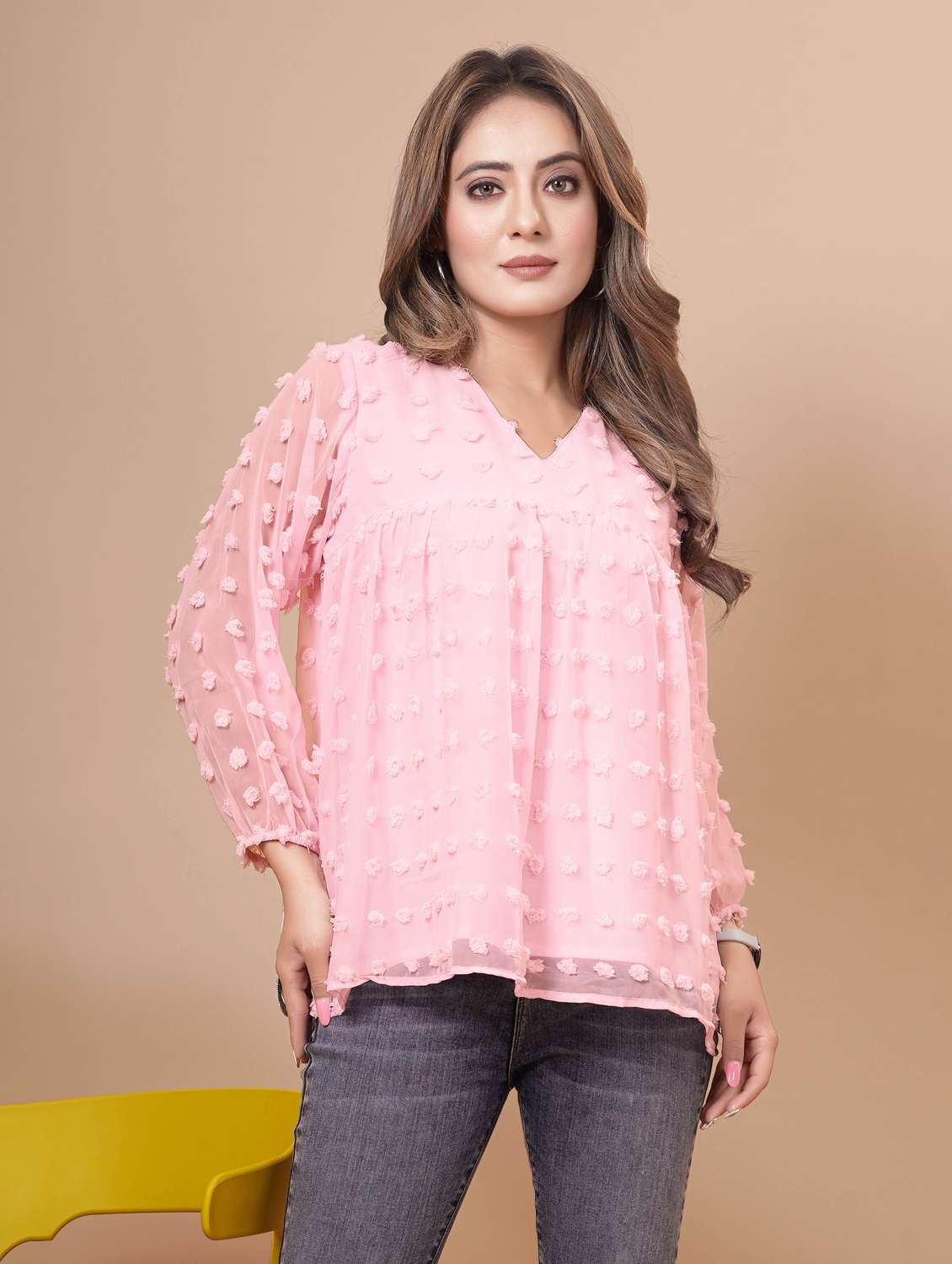 women self designed long sleeve top