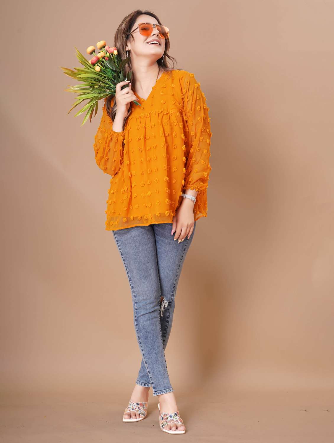 women self designed long sleeve top - 22112349 -  Standard Image - 3